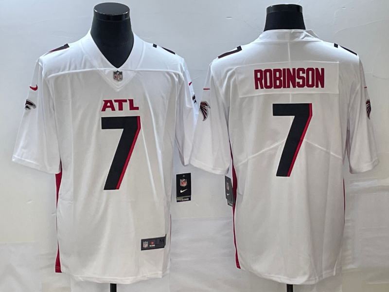 Atlanta Falcons #7 Bijan Robinson White 2023 Draft Vapor Untouchable Limited Stitched Football Jersey